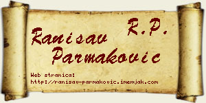 Ranisav Parmaković vizit kartica